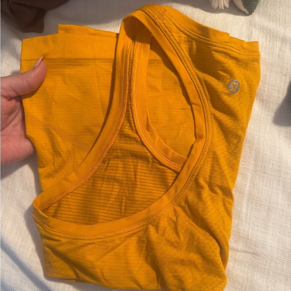 Lululemon Orange Racerback Tank Top